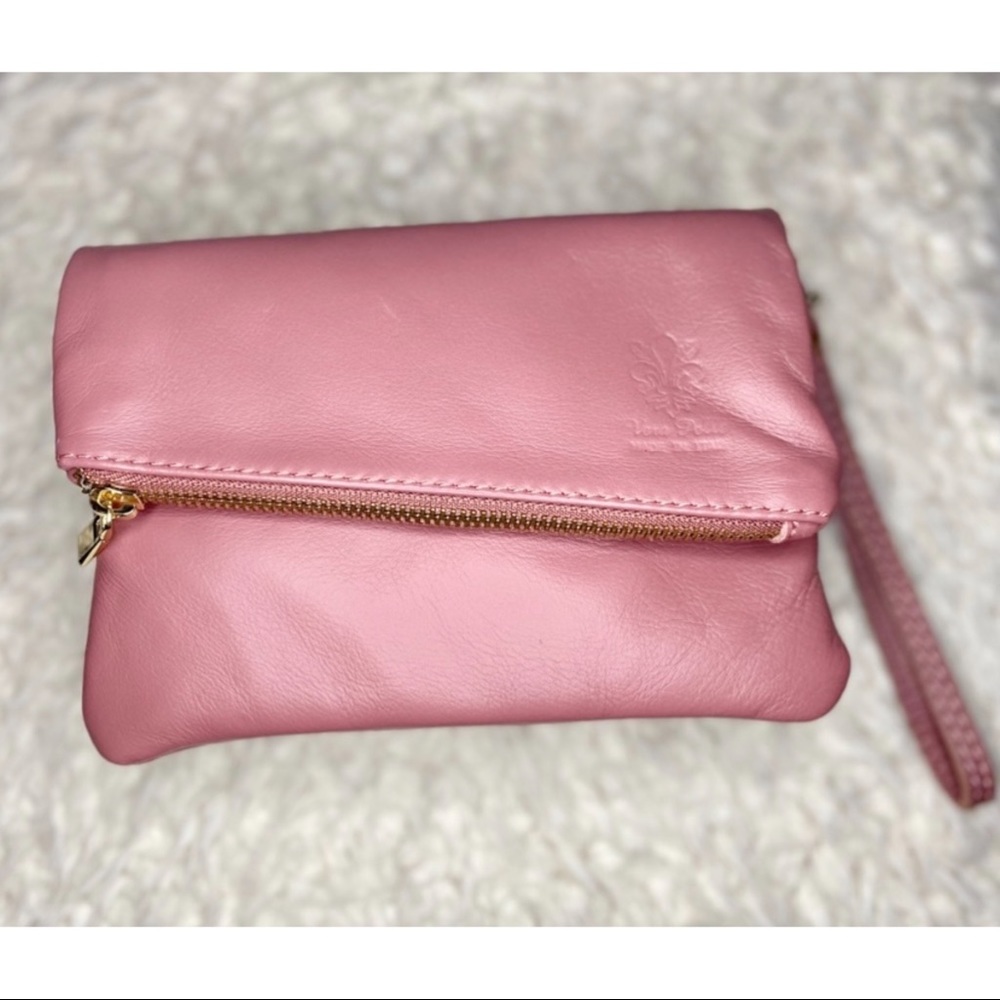 SOLD Vera Pelle Genuine Leather Clutch/Wristlet/Cross